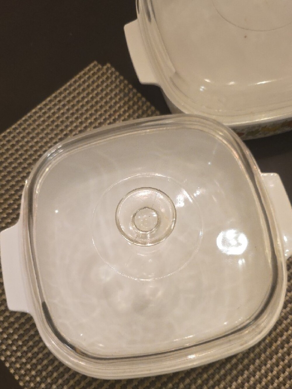 RARE! Set 2 Corningware Le Romarin  Casserole Dishes Glass 2.5 L Size - Picture 3 of 6